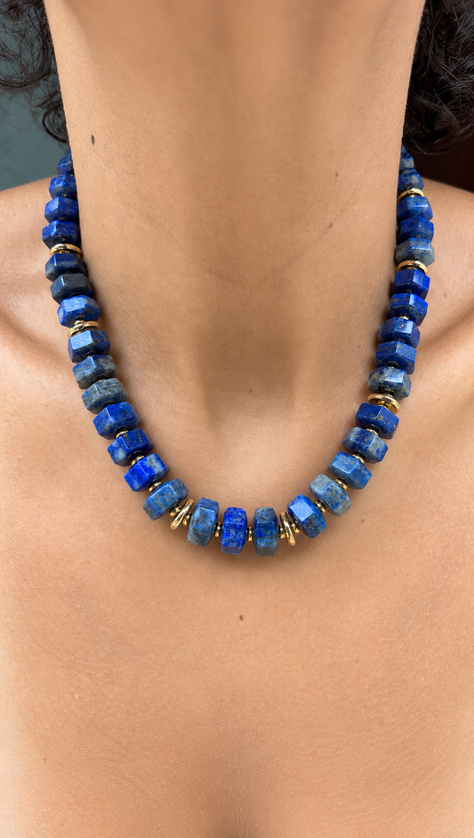 Lapis Lazuli Rondelle Necklace