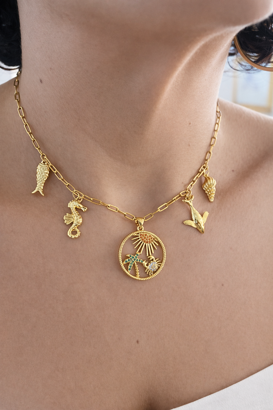 Beach Charm Chain Necklace