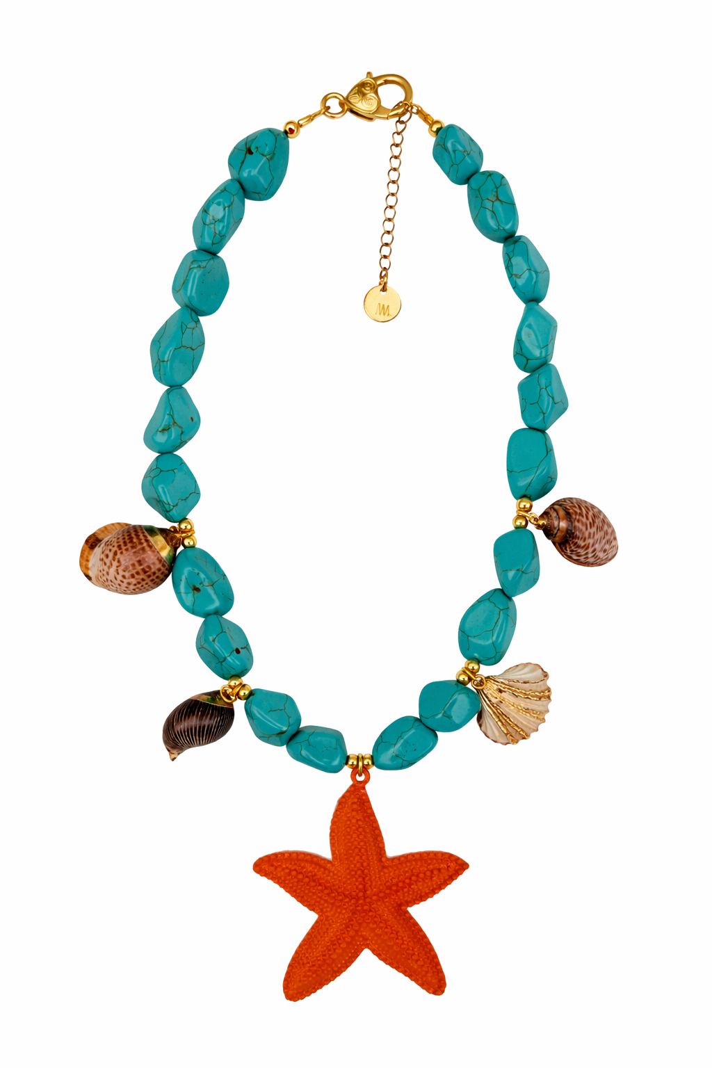 Island Girl StarFish Necklace - Orange