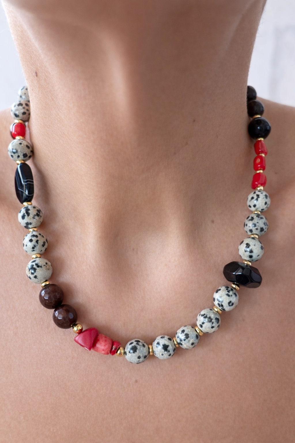 Formentera- Dalmatian Jasper Necklace Collection