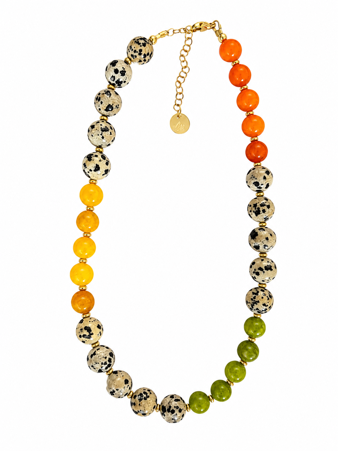 Candy Jade & Dalmatian Jasper Necklace