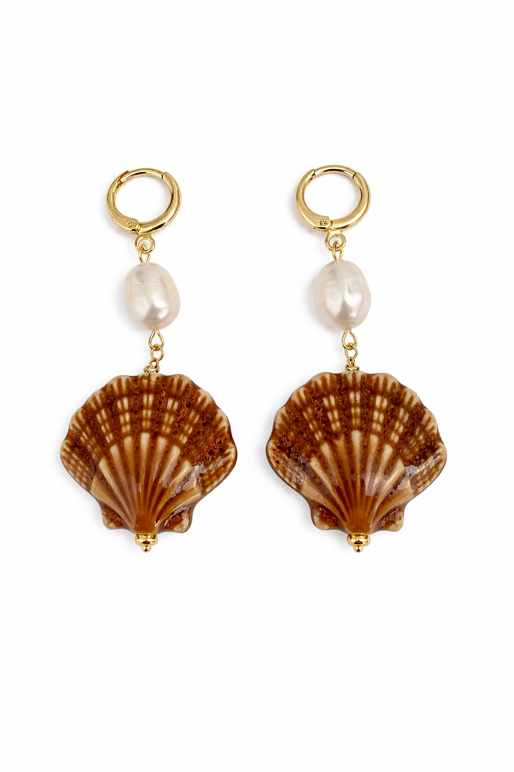 Seashells & Pearls Earrings