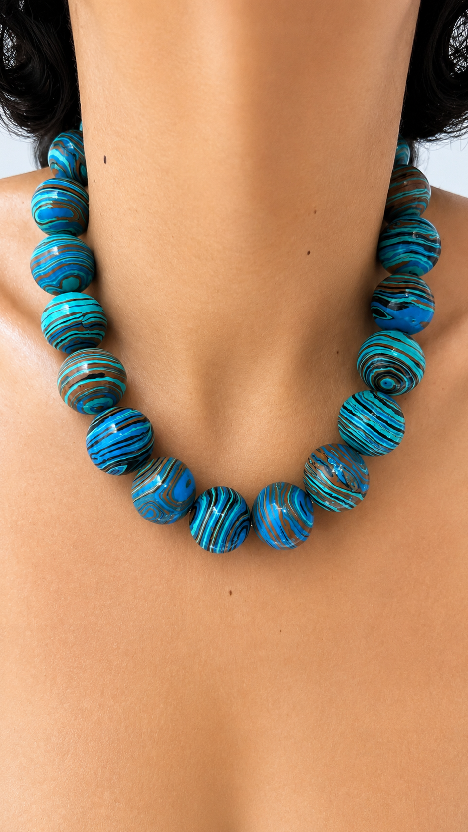 Rainbow Gumball Necklace - Blues