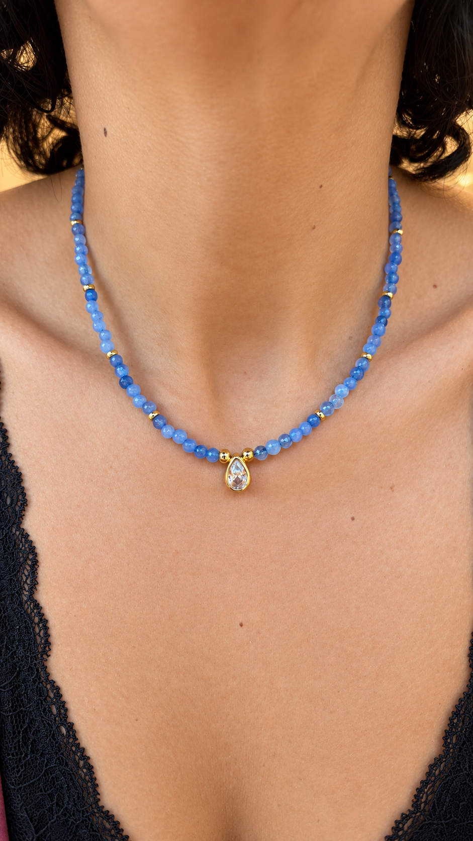 Micaela Bezel Necklace