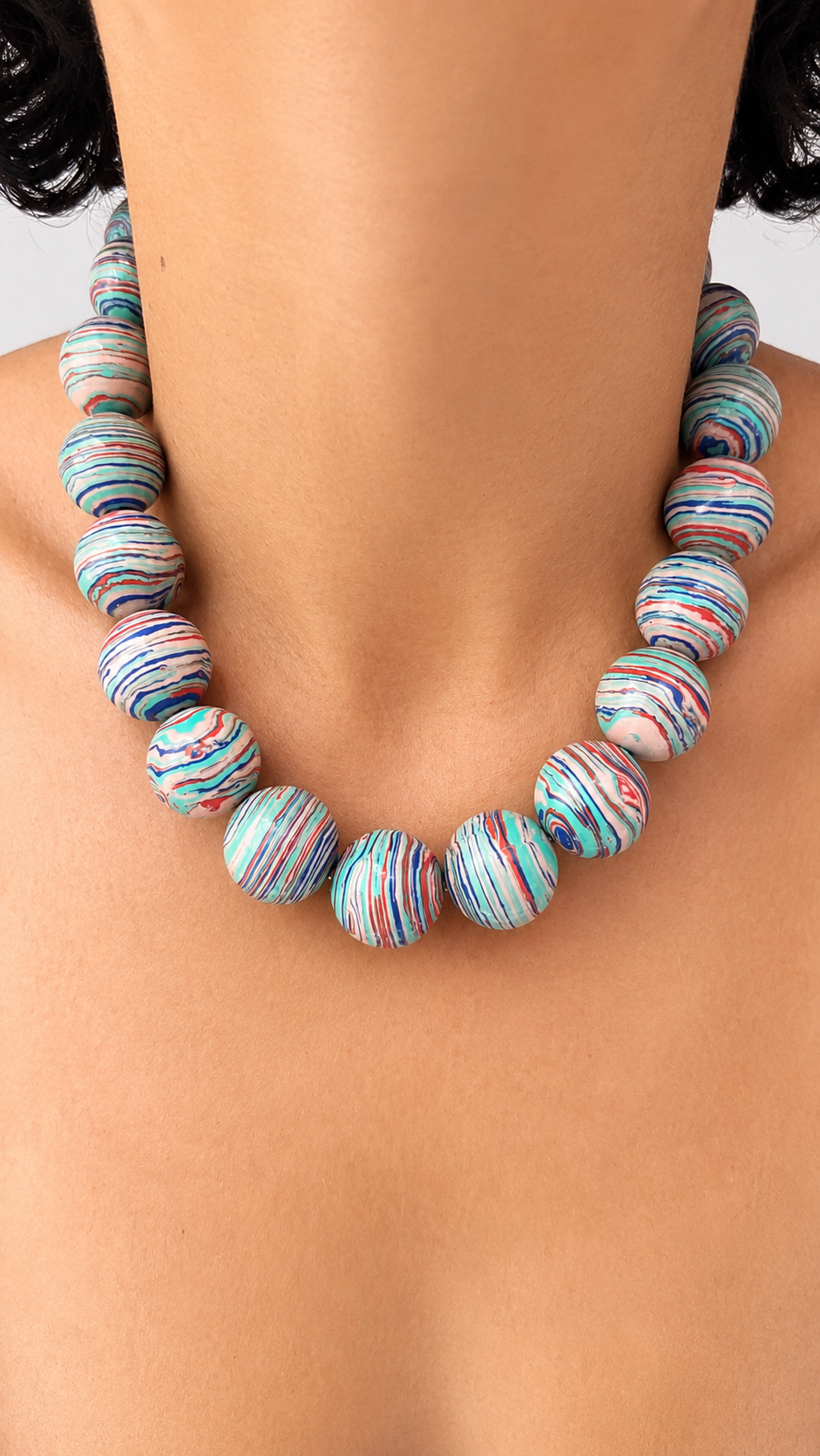 Rainbow Gumball Necklace - Whites