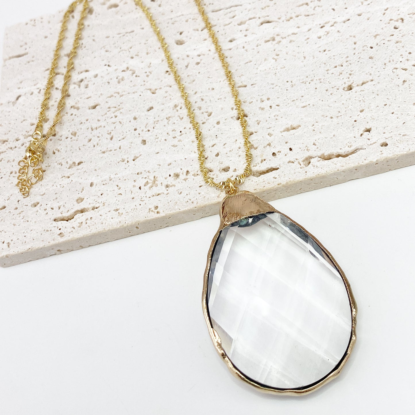 Faceted Drop Pendant