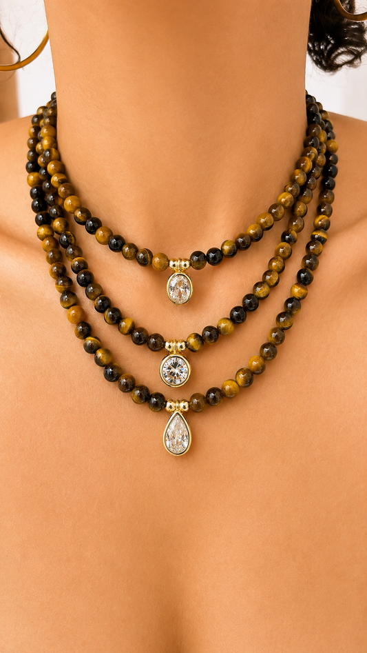 Tiger Eye Bezel - Medium
