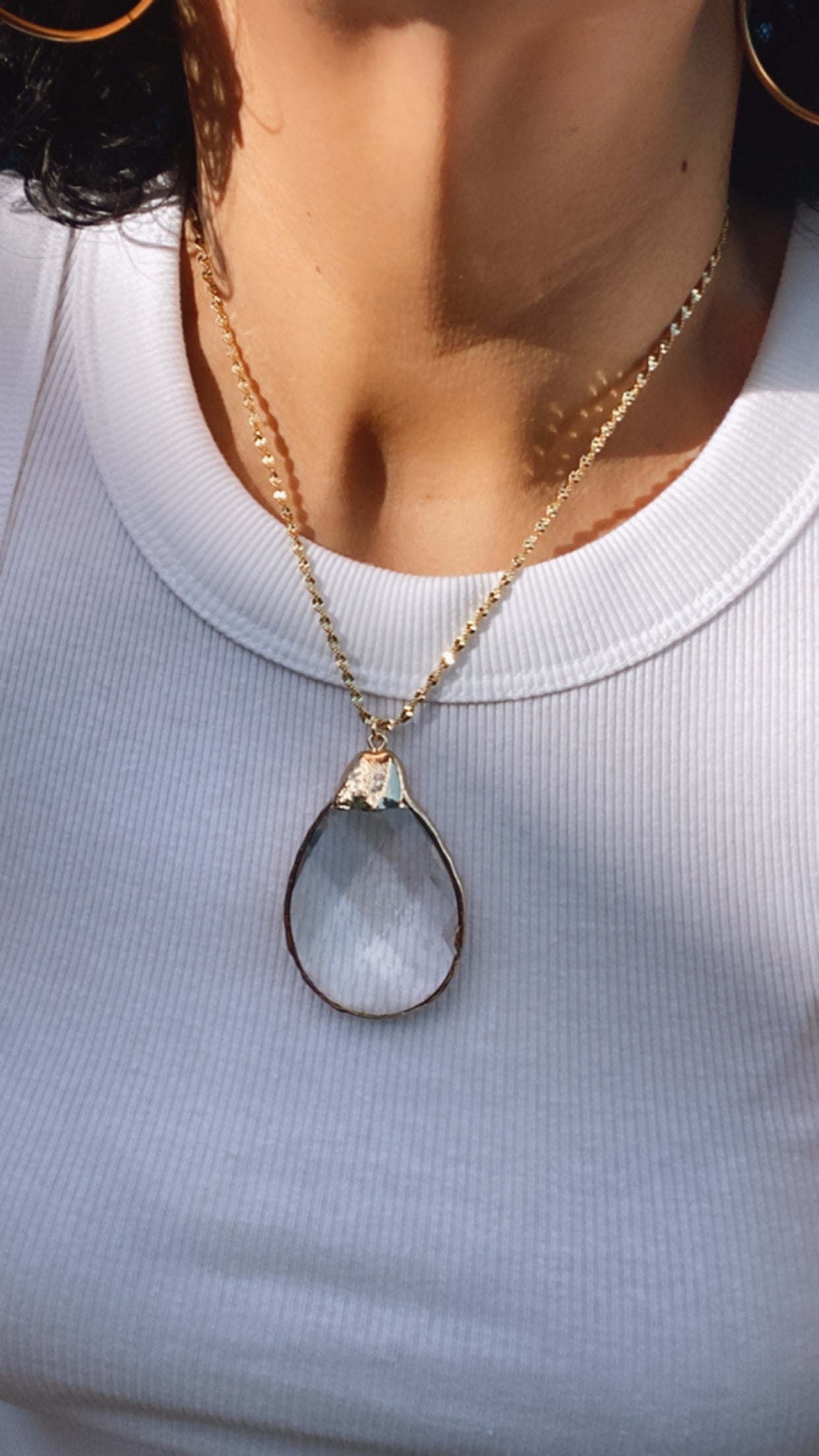 Faceted Drop Pendant