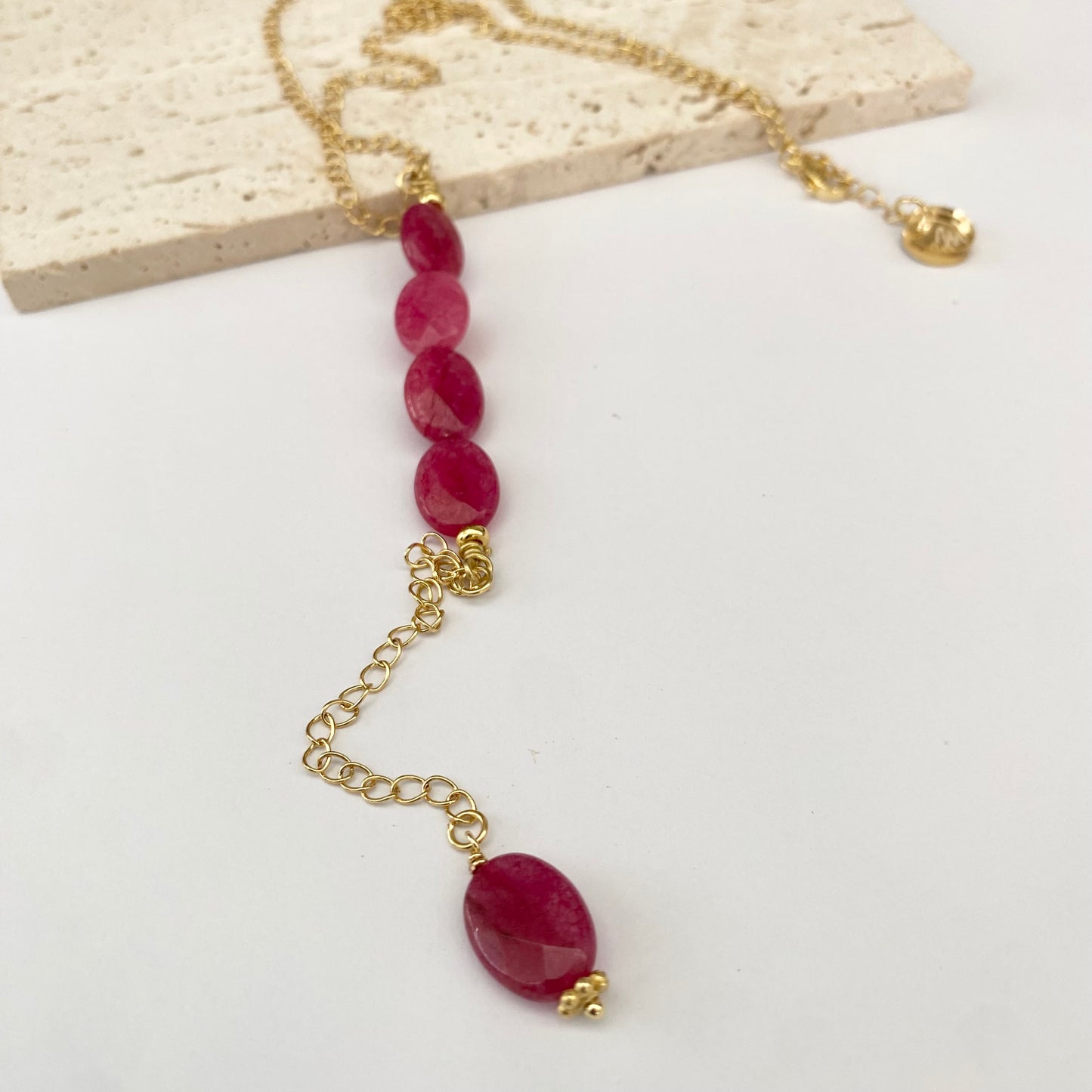 Cherry Quartz Lariat