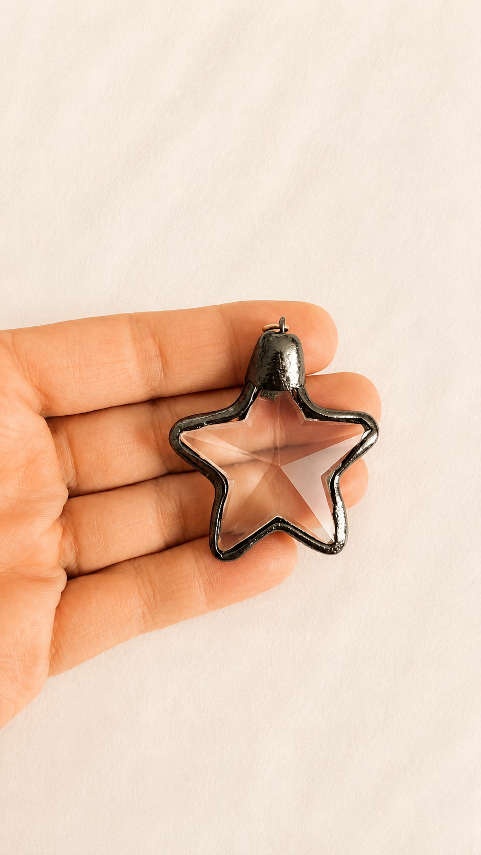 Faceted Crystal Star Pendant
