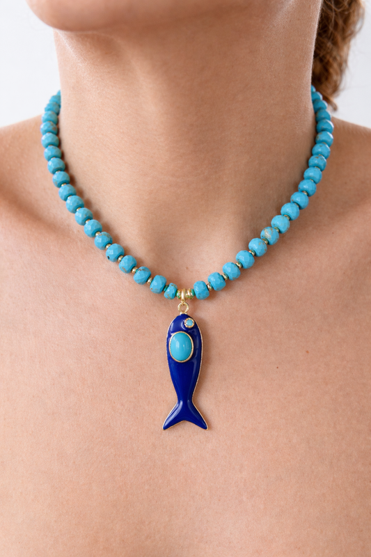 Fisherman Necklace - Howlite