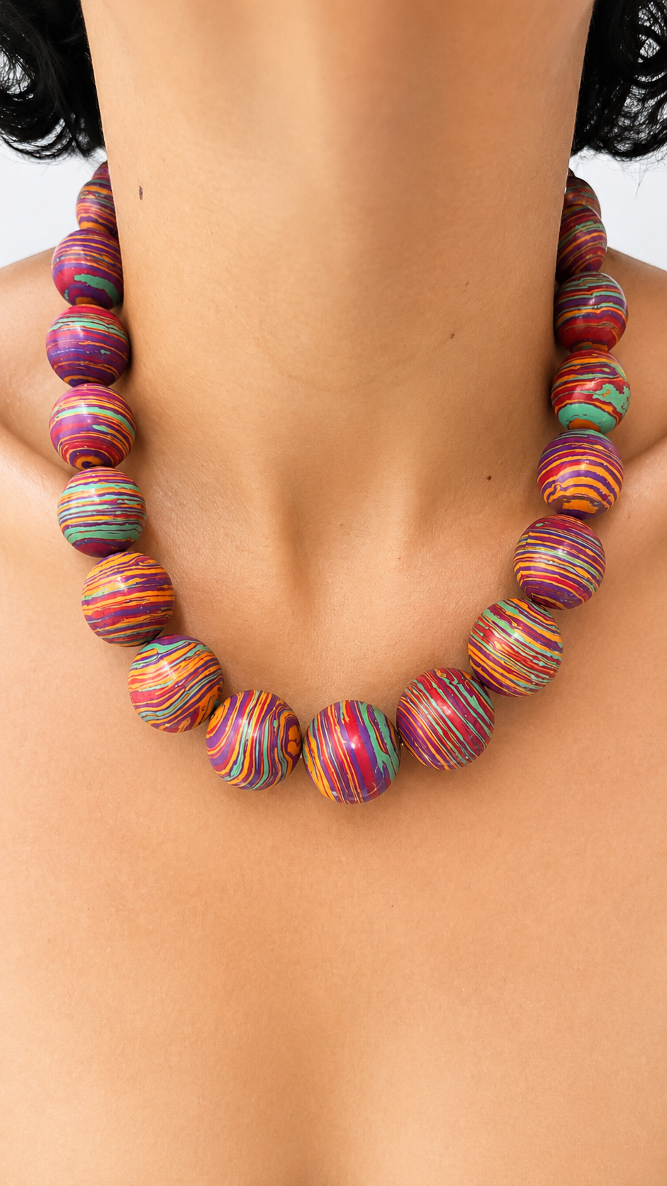 Rainbow Gumball Necklace - Reds