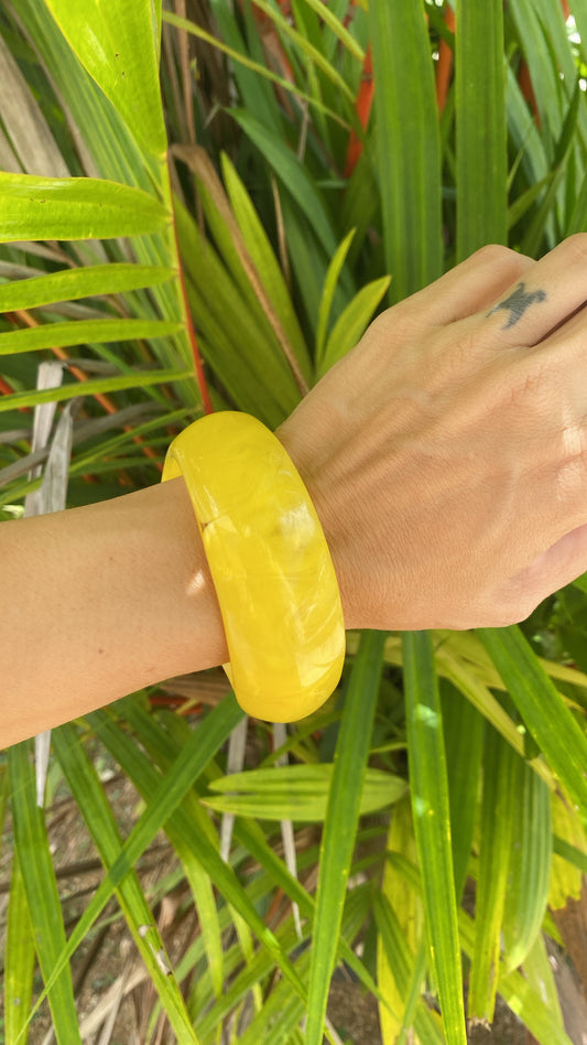Yellow Marble Bangle