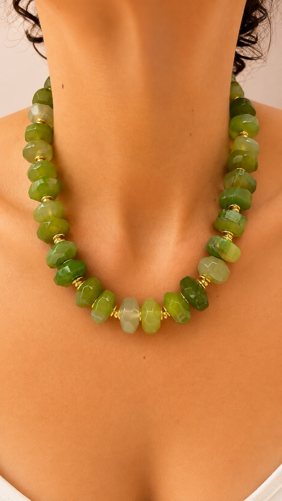 Carmencita Agate Necklace - Green