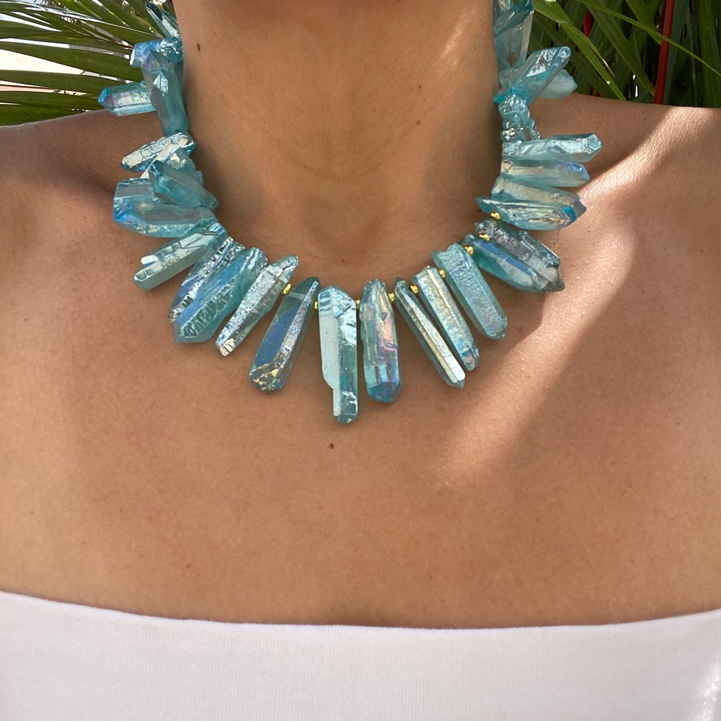 Crystal Quartz Necklace - Frozen