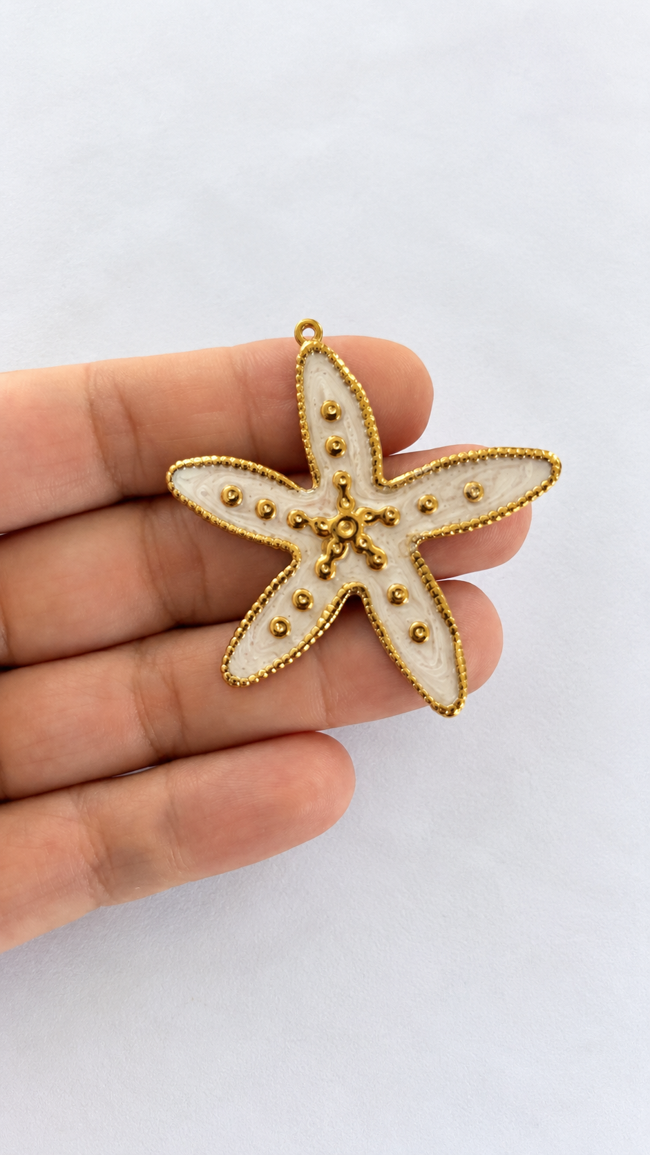 Enameled Starfish Pendant