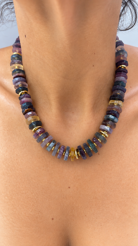 Fluorite Rondelle Necklace