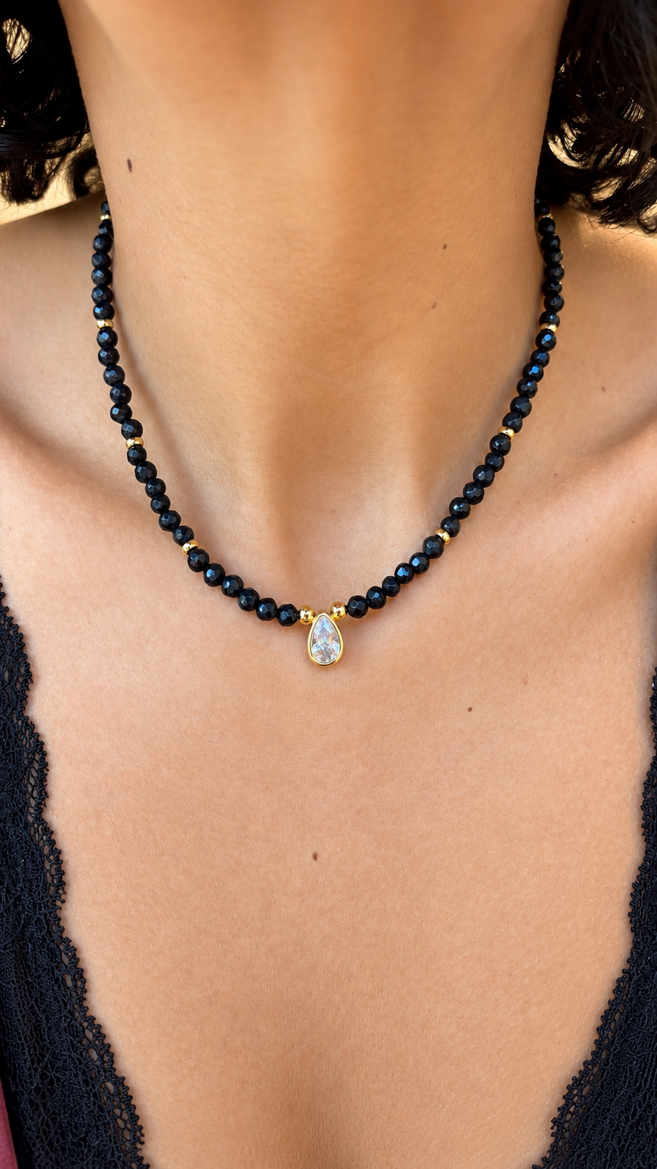 Micaela Bezel Necklace