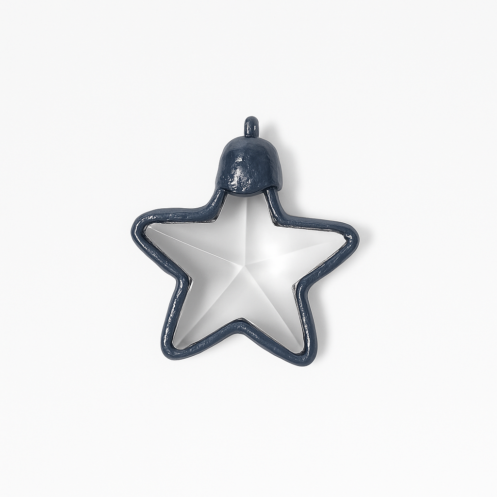 Faceted Crystal Star Pendant