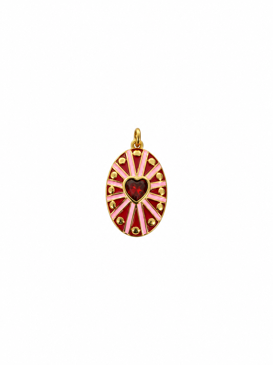 Enameled Heart Medal