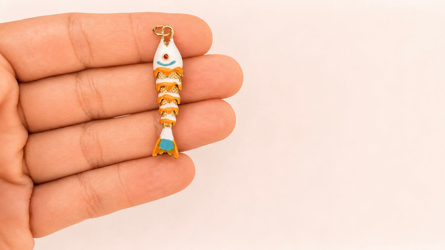 Cloisonné Fish Charm