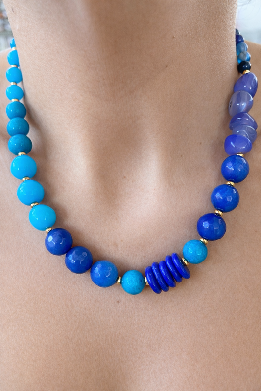 Angie Necklace - Blues
