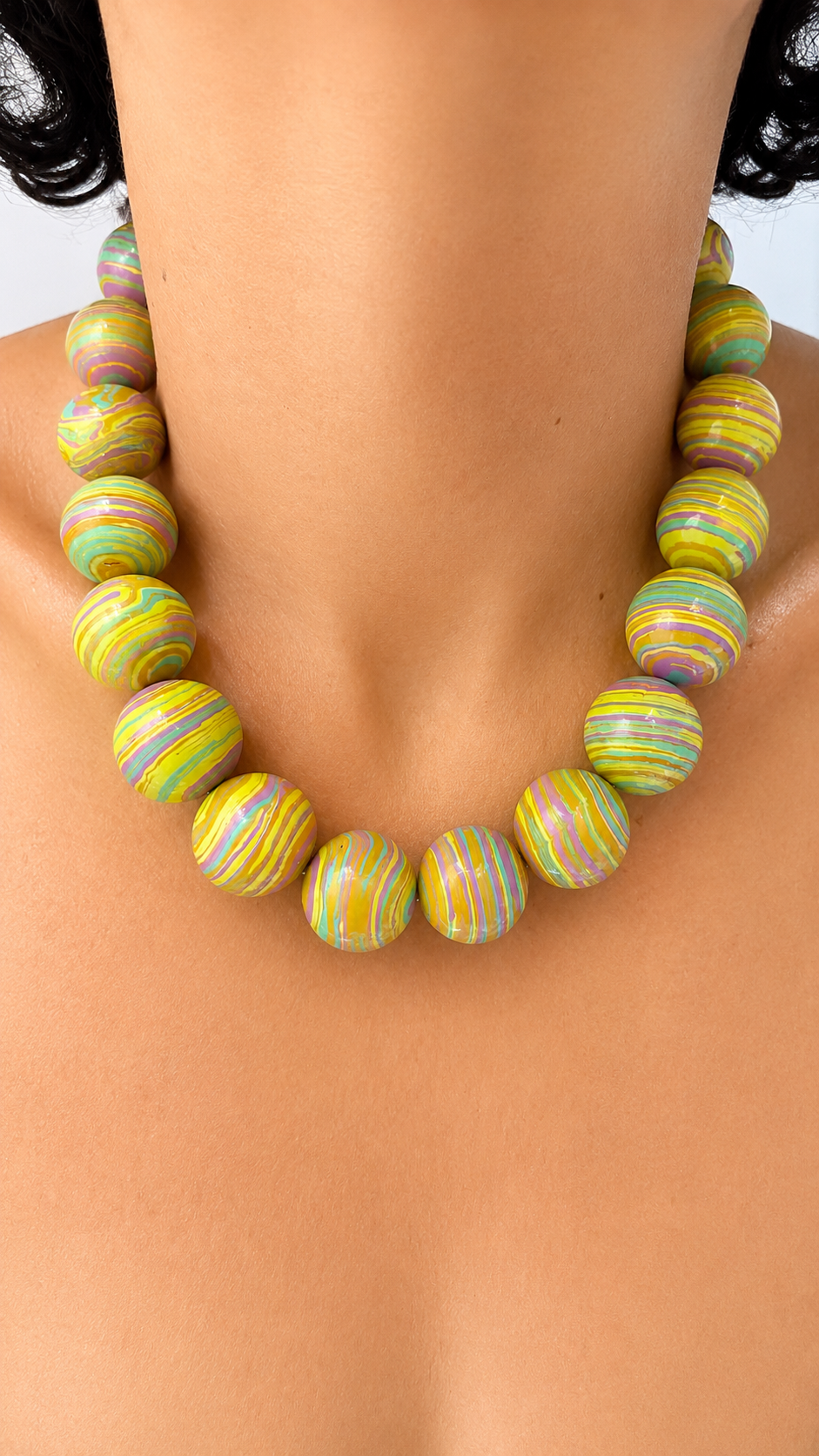 Rainbow Gumball Necklace - Yellows