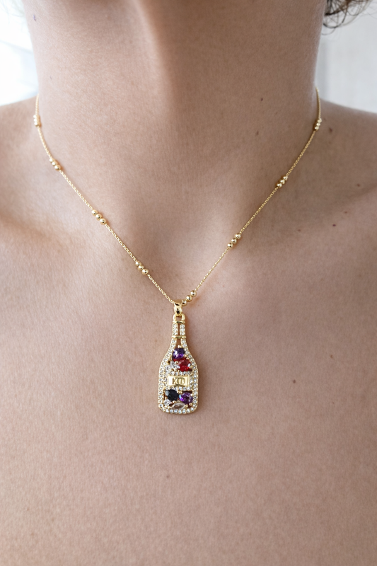 Champagne Bottles Chain Necklace