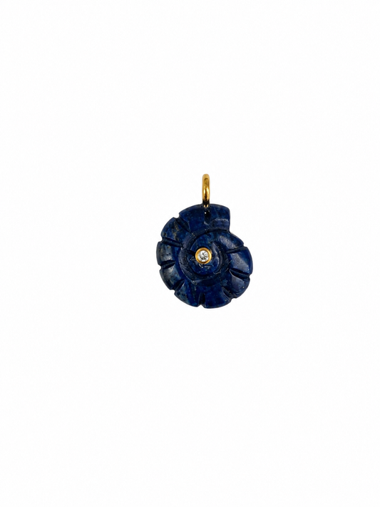 Caracola Lapis Lazuli Pendant