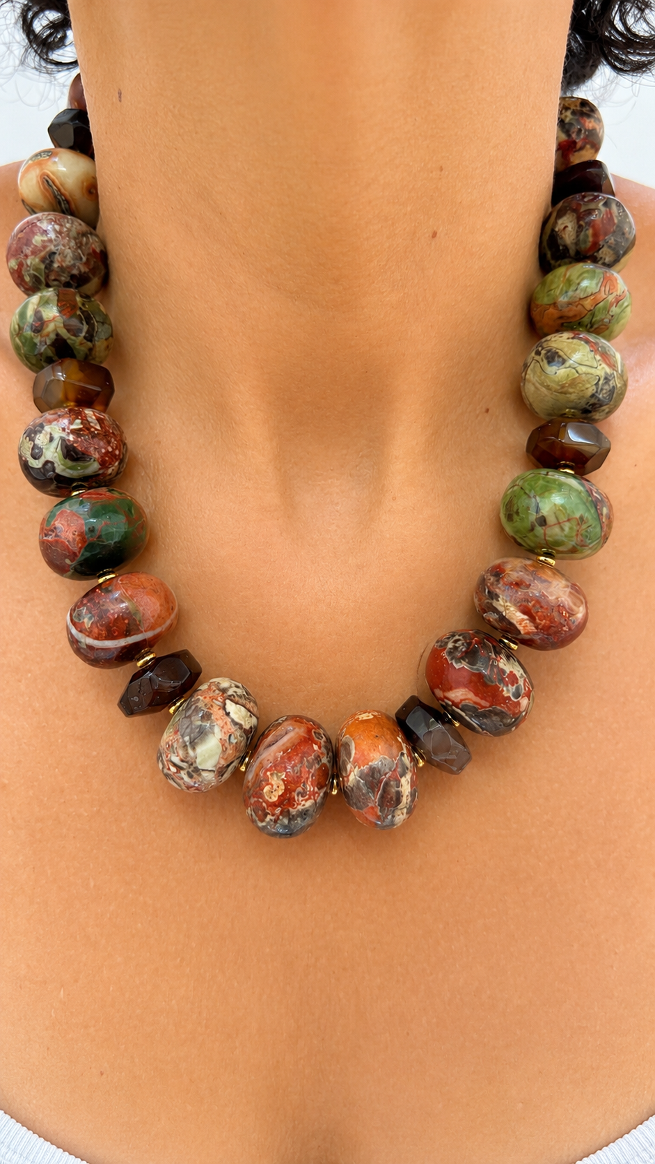 Imperial Jasper Beaded Necklace