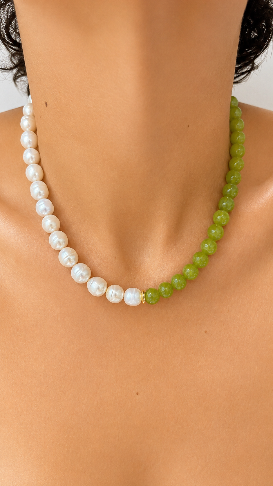Candy Jade & Pearl Necklace