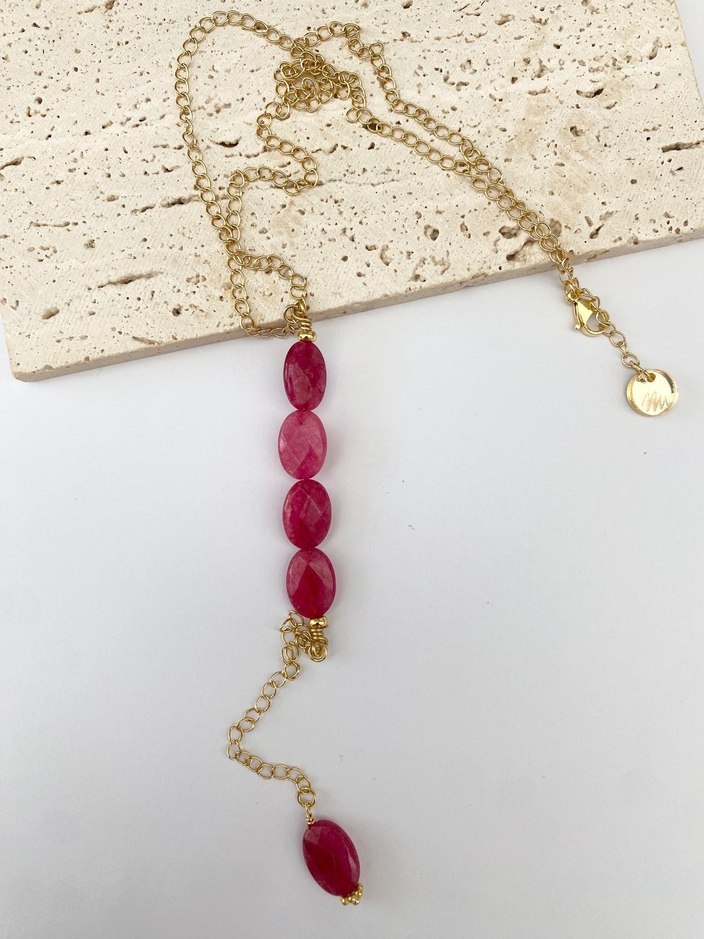 Cherry Quartz Lariat