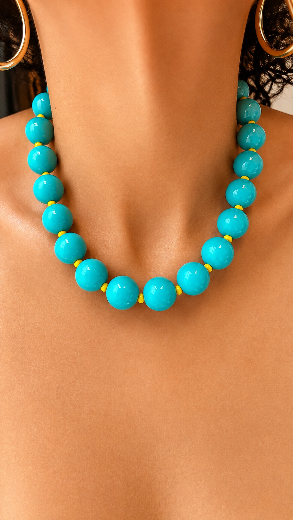 Gum Ball Necklace - 16mm - Teal