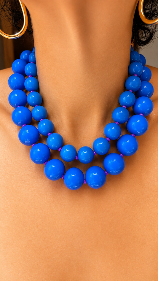 Gum Ball Necklace - Blue & Purple