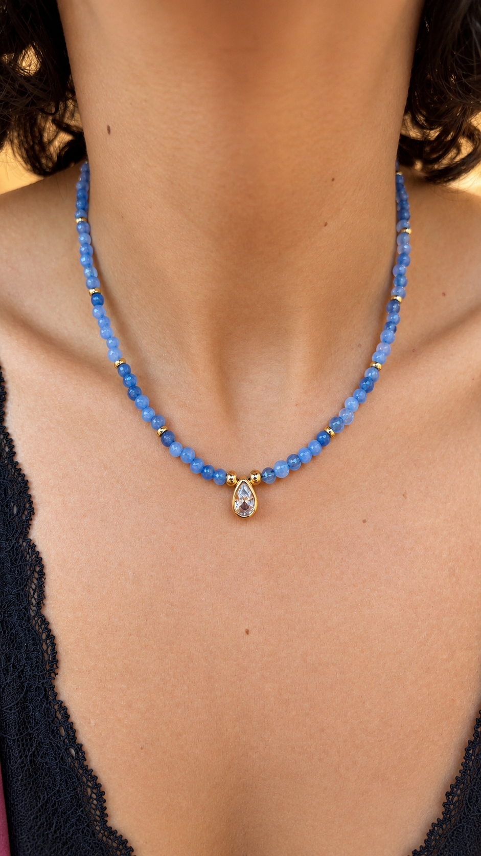 Micaela Bezel Necklace