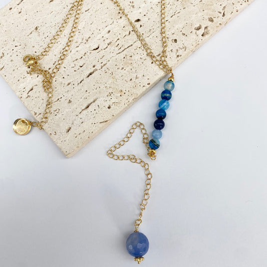 Blue Agate Lariat