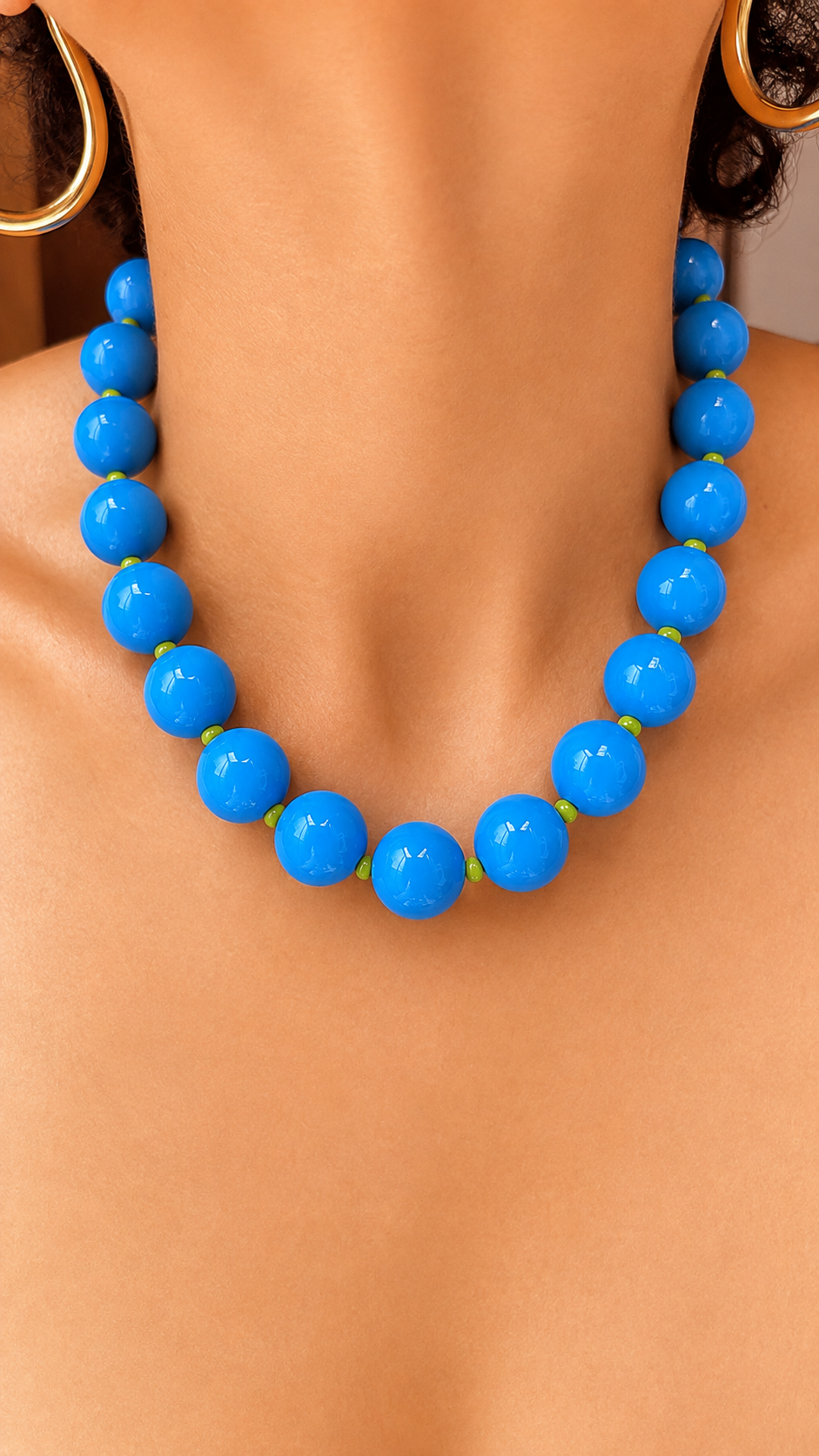 Gum Ball Necklace - 16mm - Blue