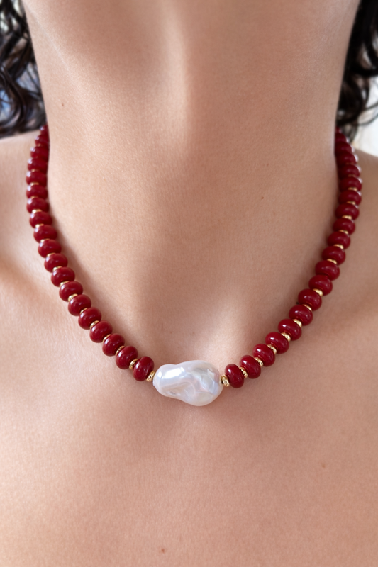 Cabernet Pearl Necklace