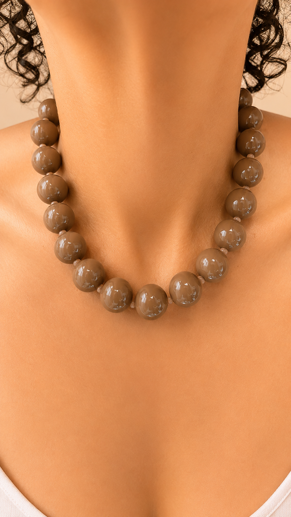 Gum Ball Necklaces - 16mm - Chocolate