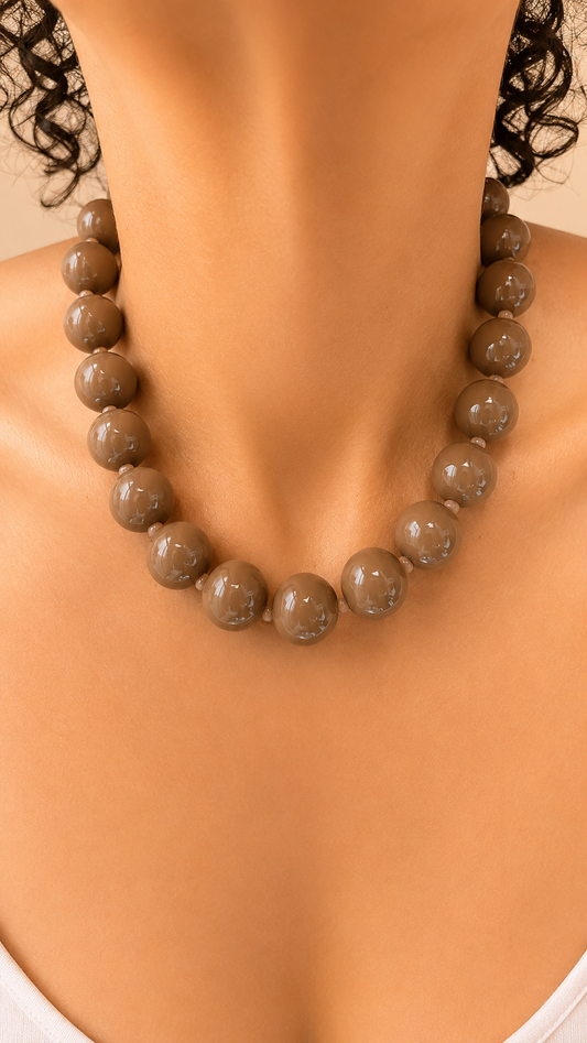 Gum Ball Necklaces - 16mm - Chocolate