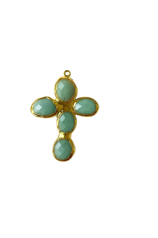 Amazonite Cross Pendant