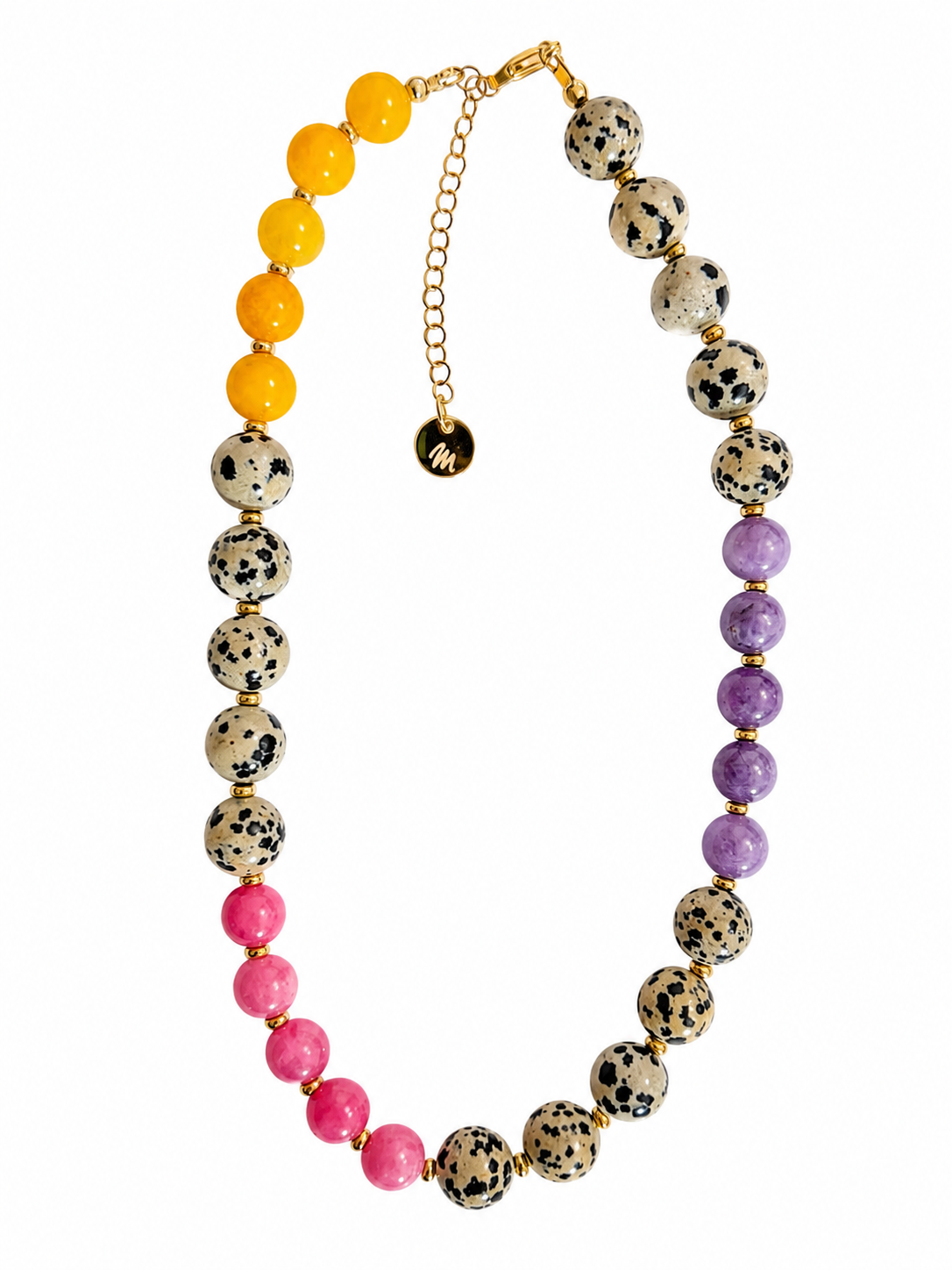 Candy Jade & Dalmatian Jasper Necklace