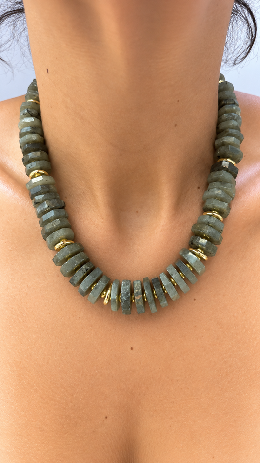 Labradorite Rondelle Necklace