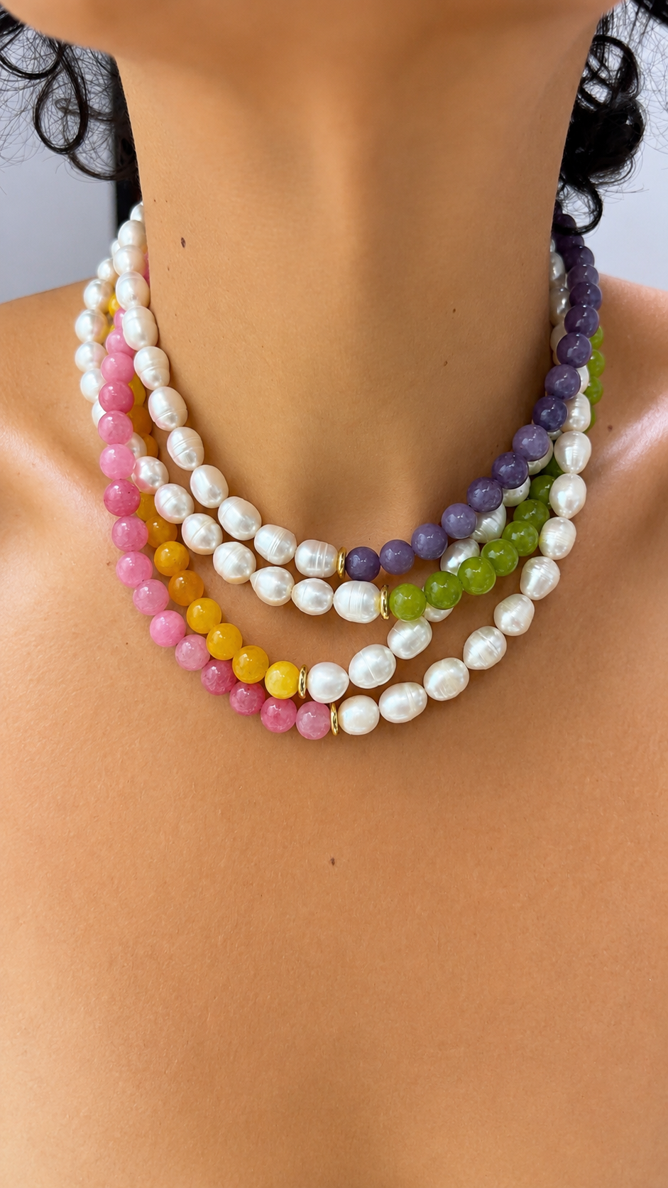 Candy Jade & Pearl Necklace