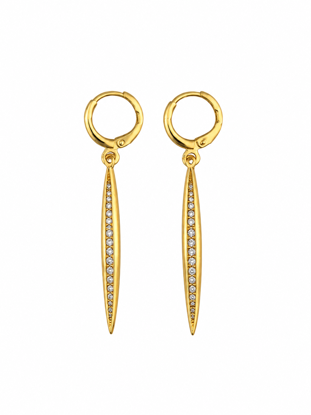 The Bezel Earrings - Long Drop