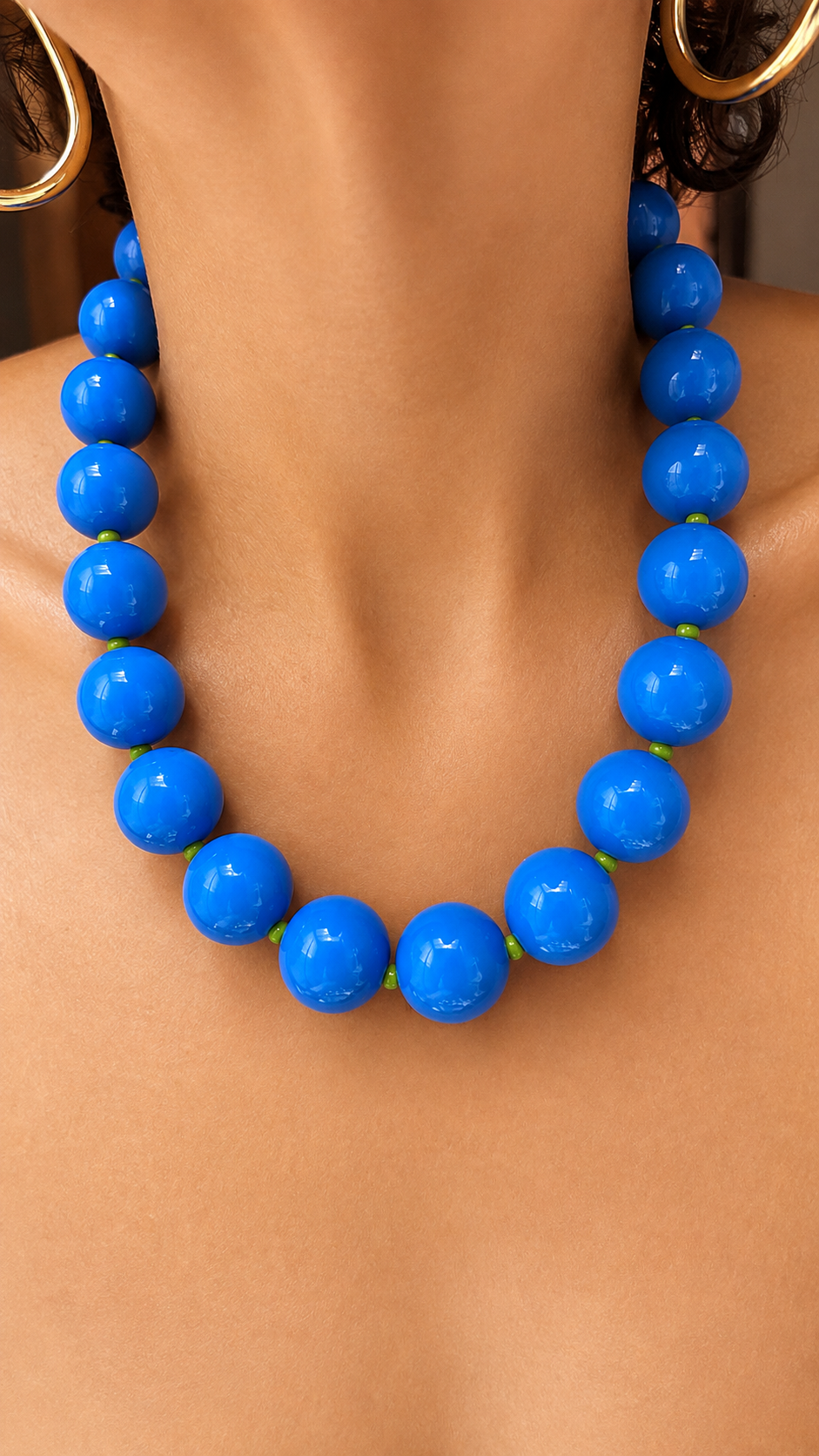 Gum Ball Necklace- 20mm - Blues
