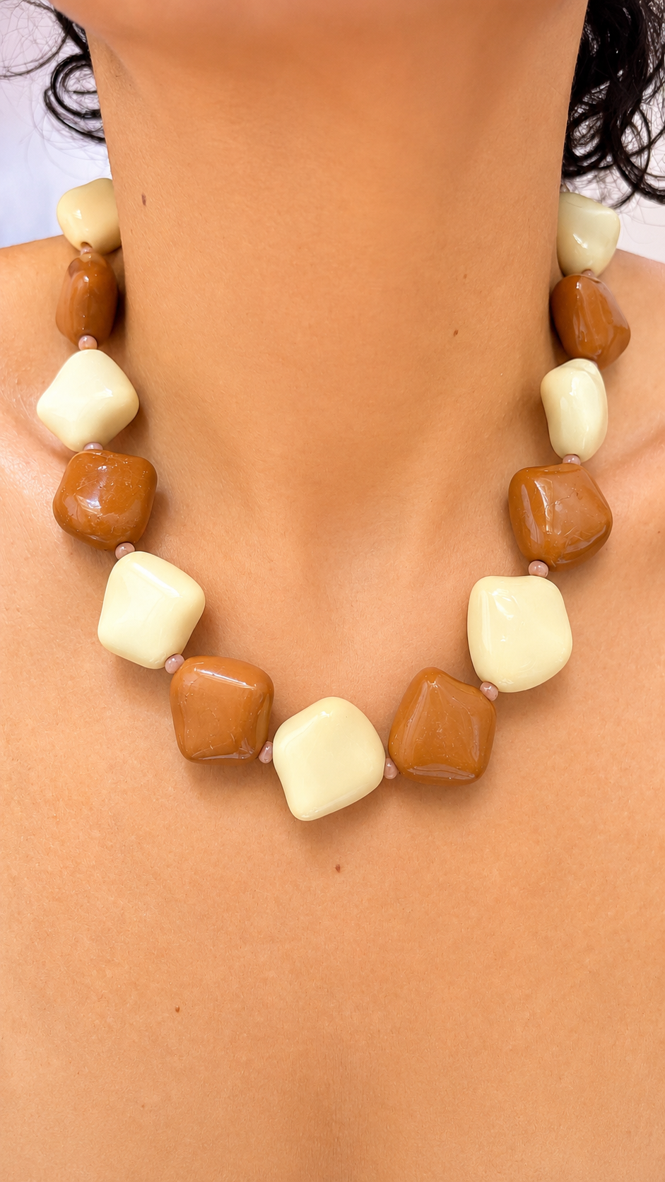 Nuggets Necklace -20mm- Milk Chocolate