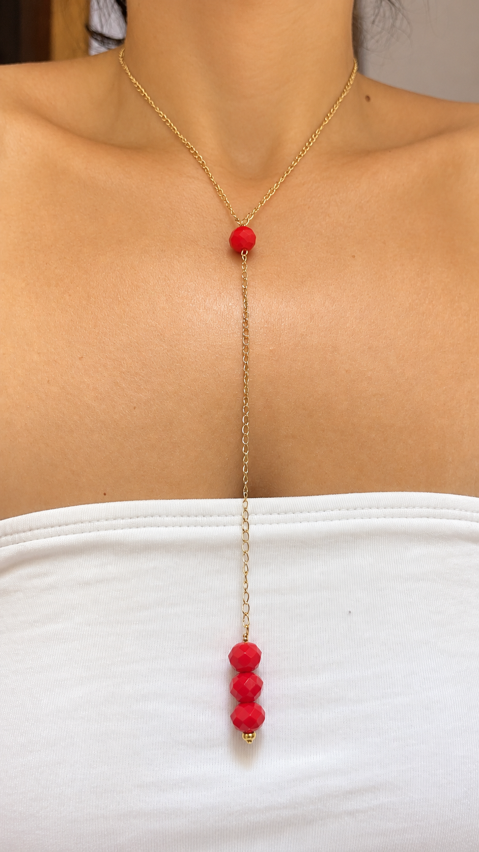 Andrea Necklace - Light Red
