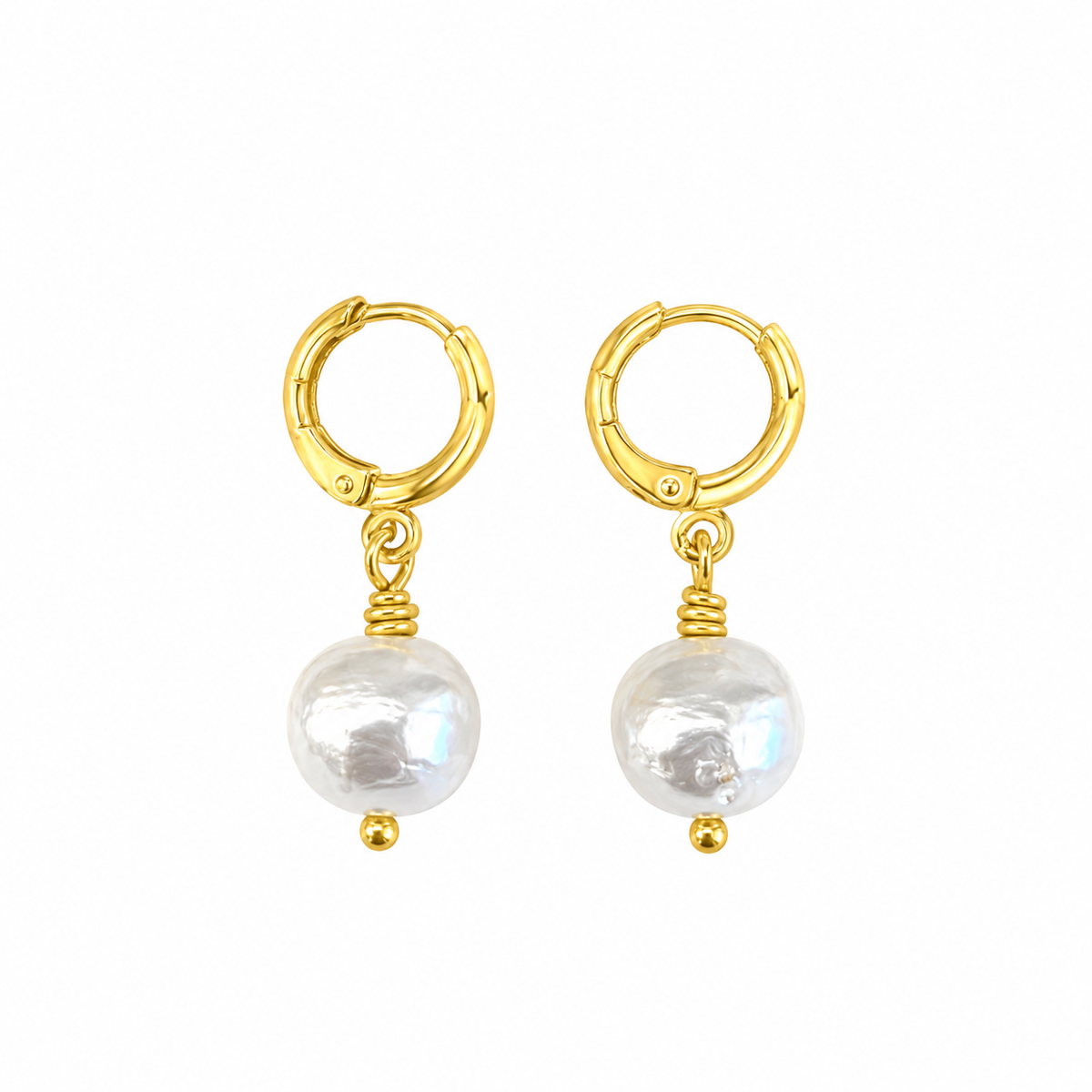 Mini Pearl Hoop Earring