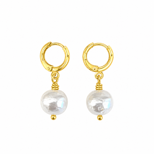 Mini Pearl Hoop Earring